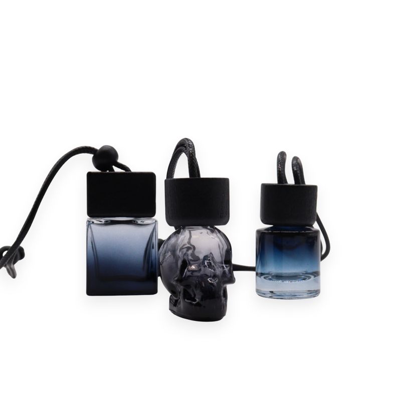 Svarta Diffusorflaskor till Bilen - Hängande  – 8ml (3 olika designer x 4)