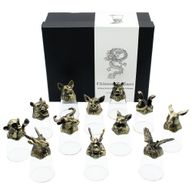 Gåvoset med 12 Bottom Up Shotglas (25ml) - Kinesiska Zodiak-varelser