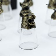 Gåvoset med 12 Bottom Up Shotglas (25ml) - Kinesiska Zodiak-varelser