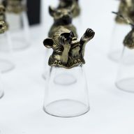 Gåvoset med 12 Bottom Up Shotglas (25ml) - Kinesiska Zodiak-varelser