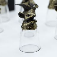 Gåvoset med 12 Bottom Up Shotglas (25ml) - Kinesiska Zodiak-varelser
