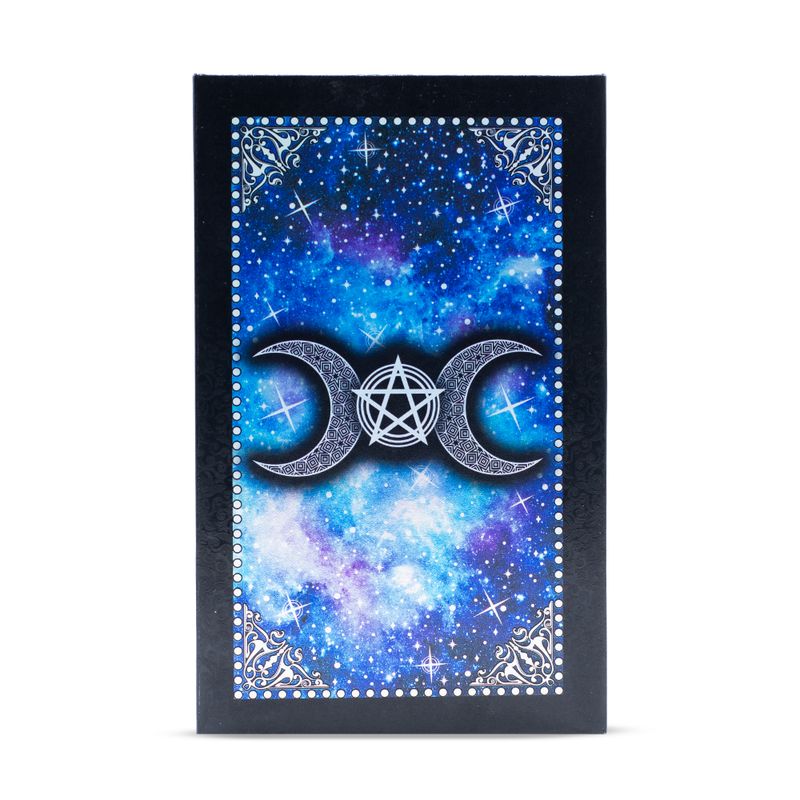 Tarotkortlek med Blå Folie - Månansikte - med Guidehäfte