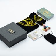 Tarotkortlek med Guld & Turkos Folie - Presentbox - Tarotkortlek med Lila Folie - Häxtarot -  med Guidehäfte