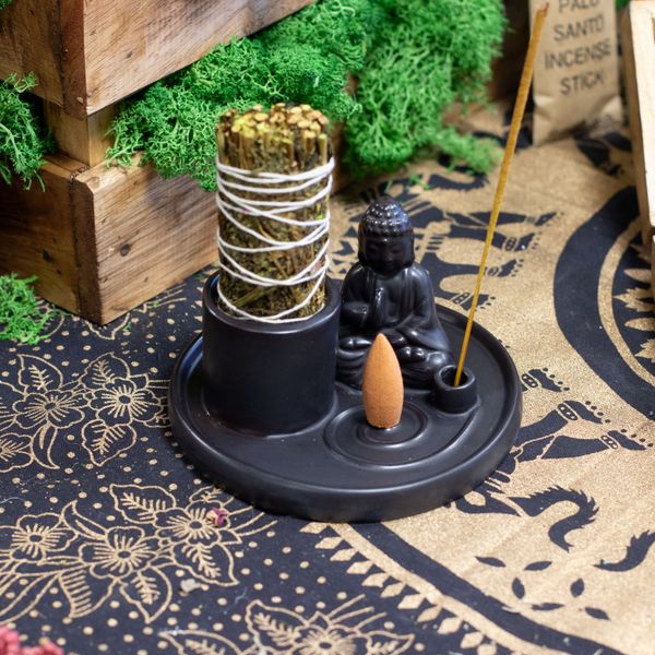 Rökelsefat med Buddha - Keramisk Kollektion