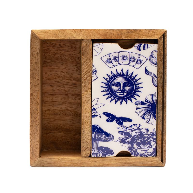 Tarotbox med Två Fack och Korthållare
