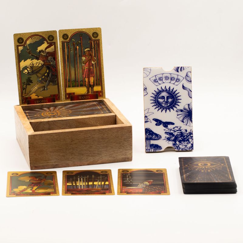 Tarotbox med Två Fack och Korthållare