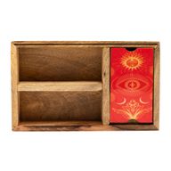 Tarotbox med Tre Fack och Korthållare