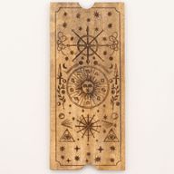 Tarotbox med Fyra Fack och Korthållare - Ljus