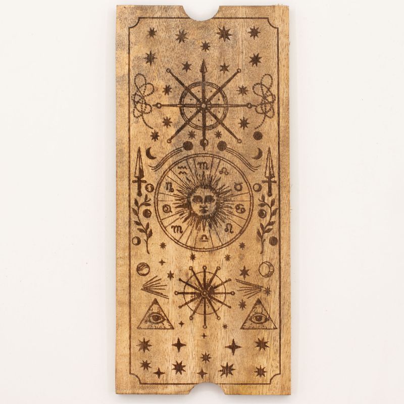 Tarotbox med Fyra Fack och Korthållare - Ljus