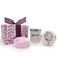 Gåvoset - Månsten (Ljus) + Provence & Te och Rosor (Badbomber)