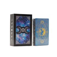 Tarotkortlek med Blå Folie - Månansikte - med Guidehäfte