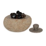 Jordande Kruka i Naturlig Flodsten – Stor (ca 15x12 cm)