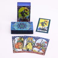 Tarotkortlek med Blå Folie - Mandala - med Guidehäfte