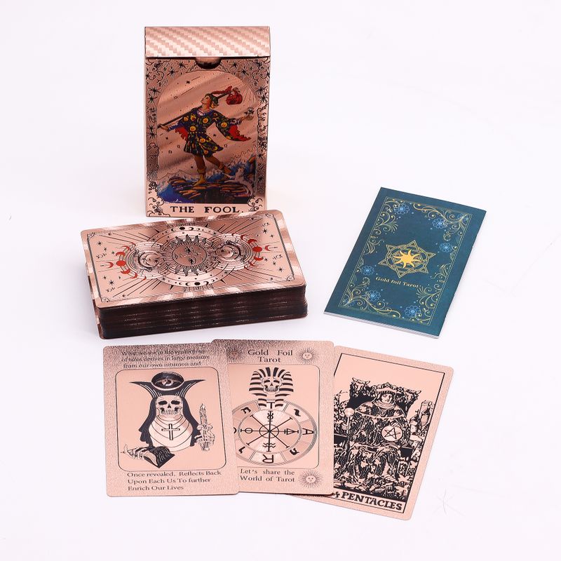 Tarotkortlek med Roséguldfolie - Månfas - med Guidehäfte