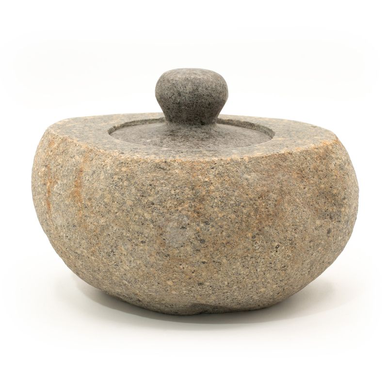 Jordande Kruka i Naturlig Flodsten – Stor (ca 15x12 cm)