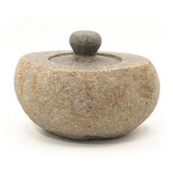 Jordande Kruka i Naturlig Flodsten – Stor (ca 15x12 cm)