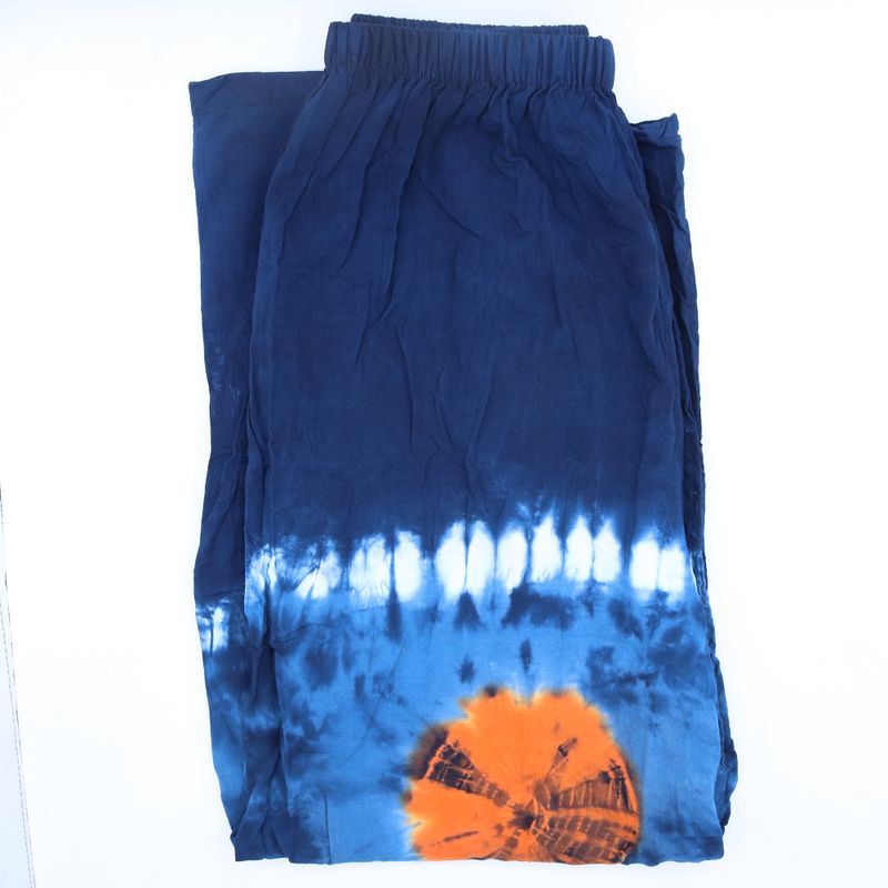Loungebyxor i Japan-stil - L - Blå, Turkos / Orange