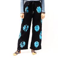 Japansk stil loungebyxor - Medium - svart, blå