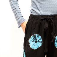 Japansk stil loungebyxor - Medium - svart, blå