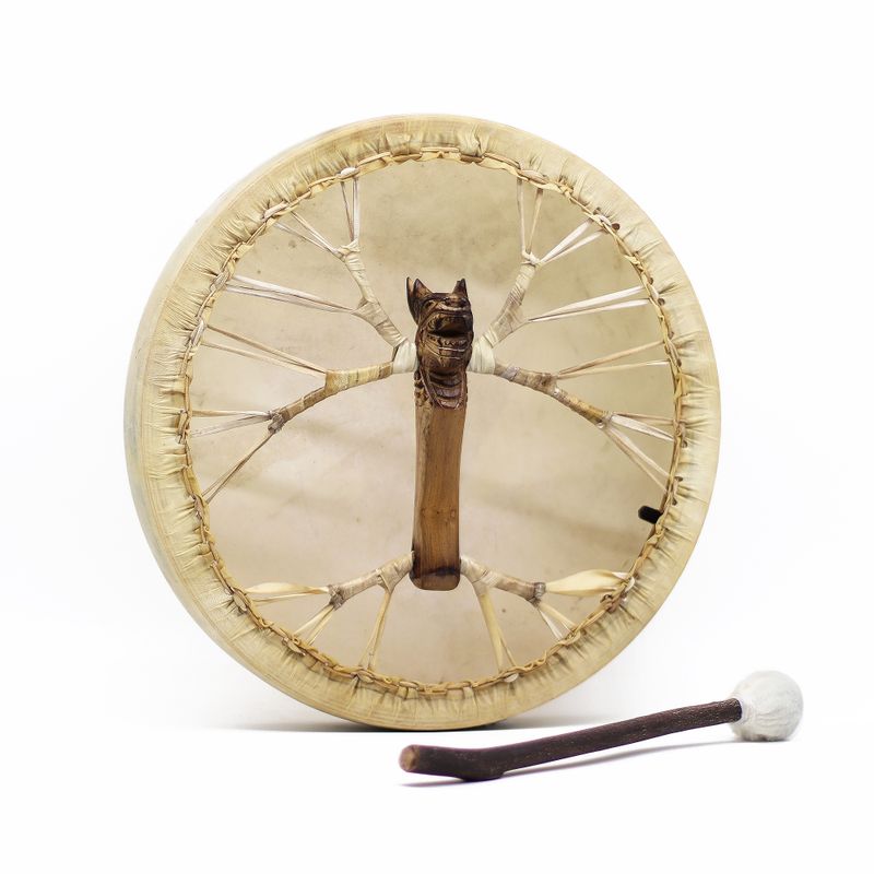 Drakens Ande - Shamansk Trumma & Pinne - Stämbar - 40cm