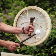 Drakens Ande - Shamansk Trumma & Pinne - Stämbar - 40cm