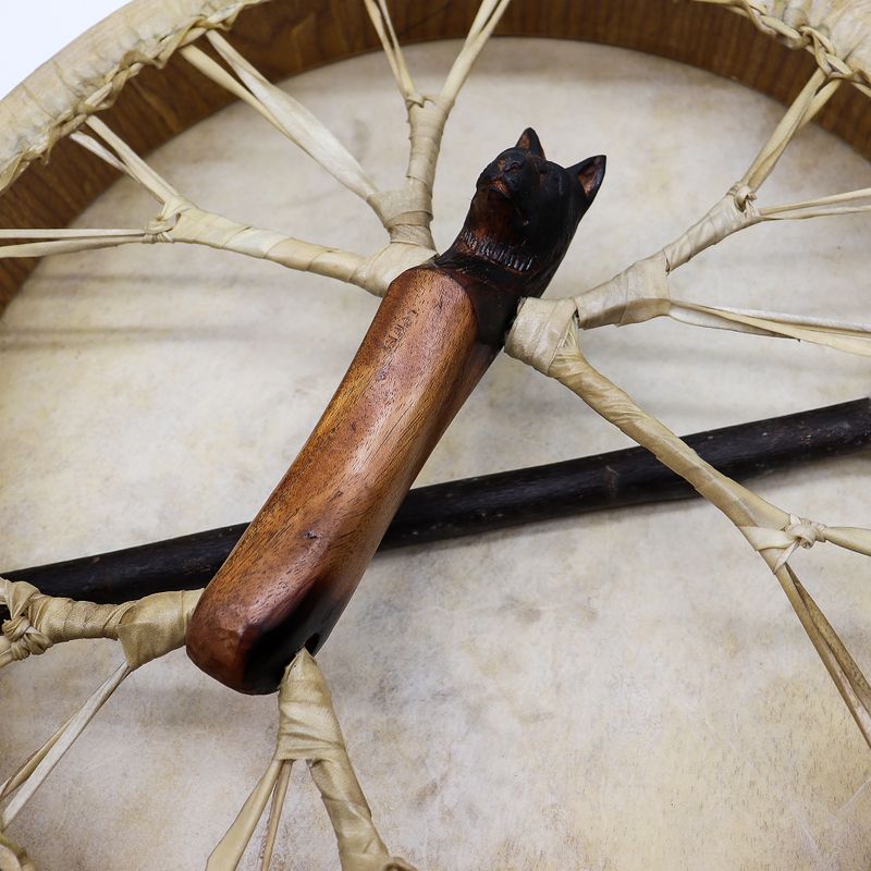 Vargens Ande - Shamansk Trumma & Pinne - Stämbar - 40cm
