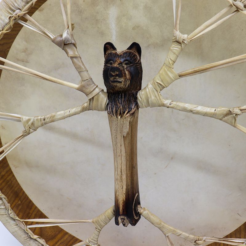 Björnens Ande - Shamansk Trumma & Pinne - Stämbar - 40cm
