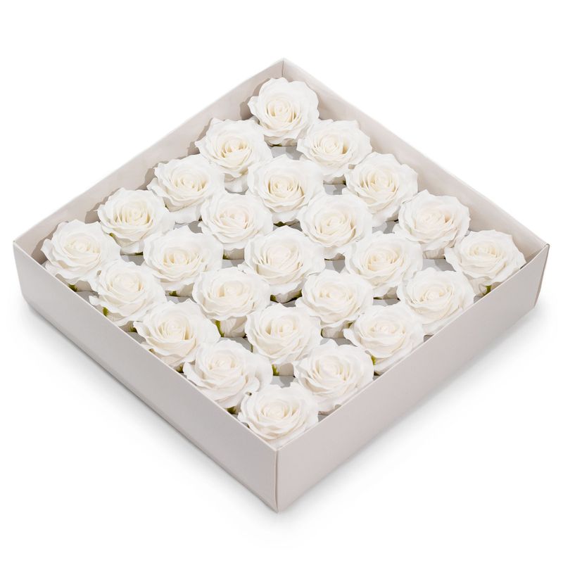 Tvålblommor till Hantverk - (5-lager) Romantisk Ros - Vit