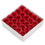 Tvålblommor till Hantverk - (5-lager) Romantisk Ros - Vinröd