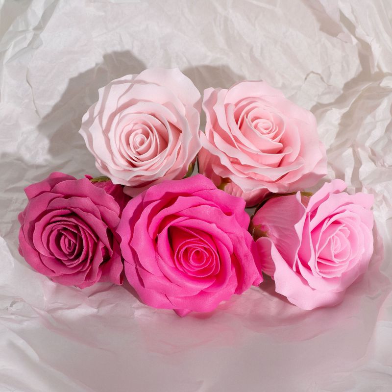 Tvålblommor till Hantverk - (5-lager) Romantisk Ros - Nyanserade Färger - Rosa Skimmer