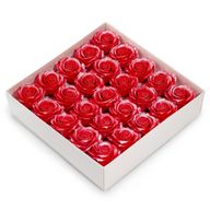 Tvålblommor till Hantverk - (5-lager) Endast för Dekoration - Sidenkantad Ros - Frostad Rubin