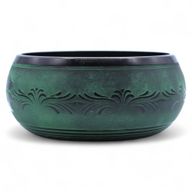 Extra Hög Ljudnivå -  Svampformad Klangskål - 23x10.5cm 1.3kg - Mossgrön