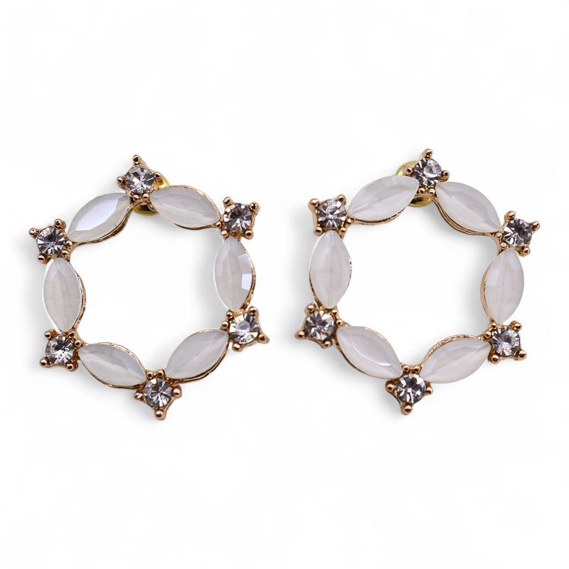 Pärlemor Örhängen - Vintage Glas - Ring