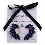Kungsblå Örhängen - Vintage Glas - Änglavingar