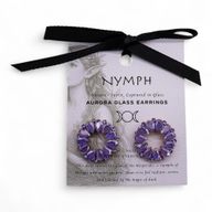 Lavendel Örhängen - Vintage Glas - Ring