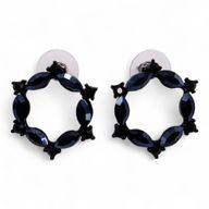 Kolsvarta Örhängen - Vintage Glas - Ring