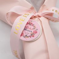 Stor Bukett Rosa Rosor - Kärleken är Evig - Presentkort