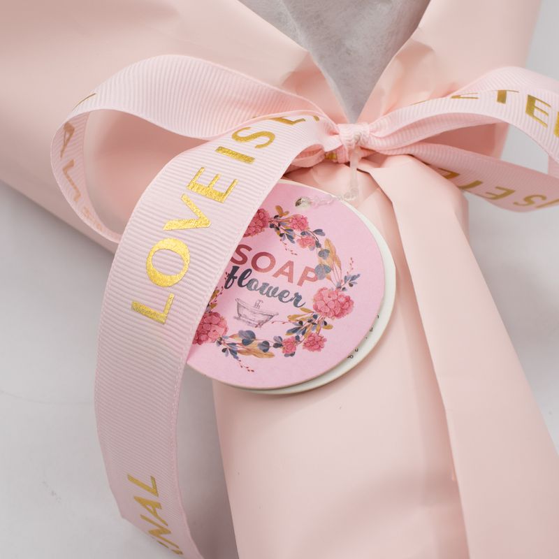 Stor Bukett Rosa Rosor - Kärleken är Evig - Presentkort