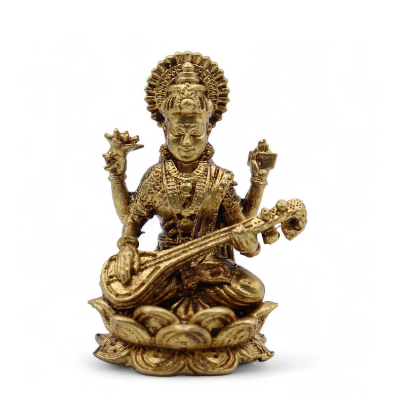 Miniatyrstaty av Guden Sarswati (22g)  - 34mm
