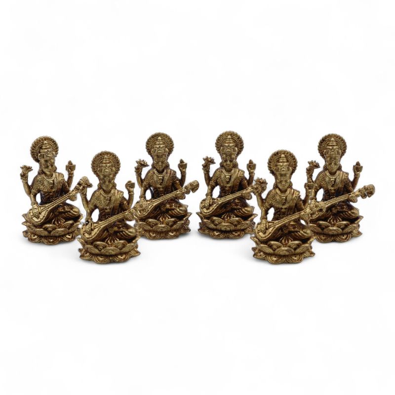 Miniatyrstaty av Guden Sarswati (22g)  - 34mm