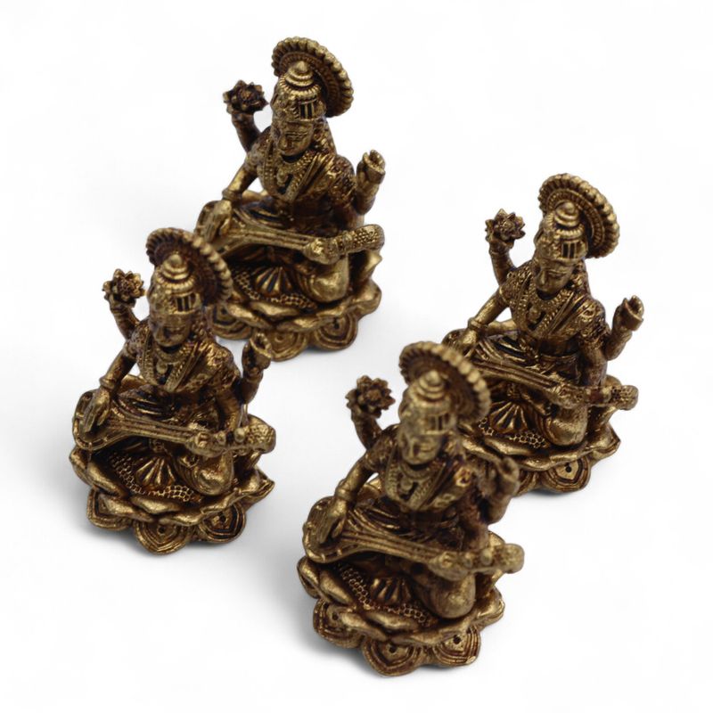 Miniatyrstaty av Guden Sarswati (52g)  - 49mm