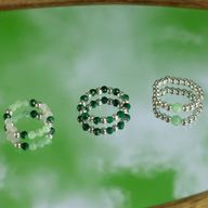 Nymph Spirit Ringset med Ädelstenar – Skogens Ande