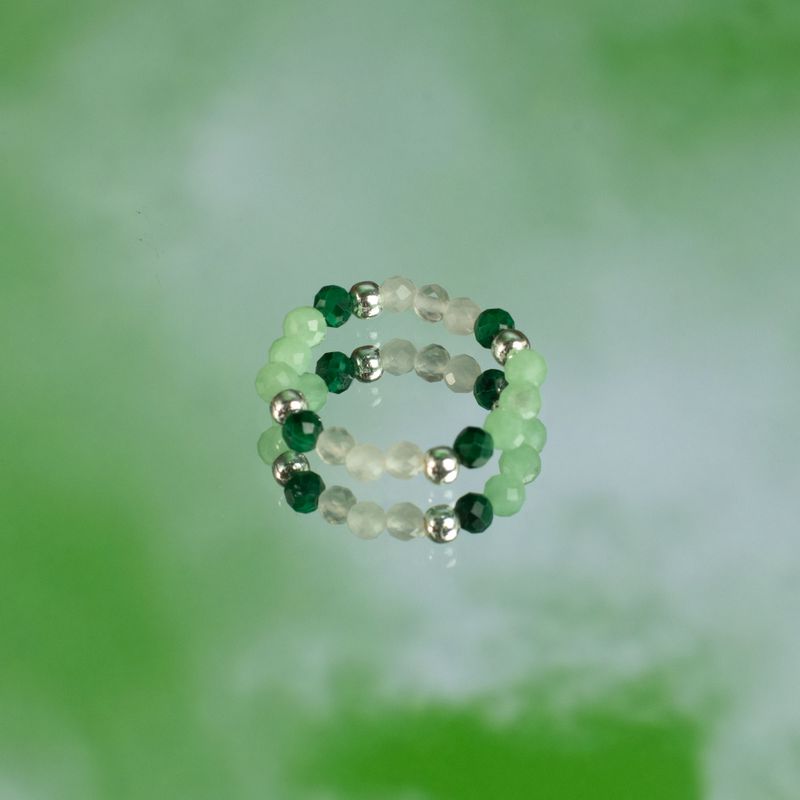 Nymph Spirit Ringset med Ädelstenar – Skogens Ande