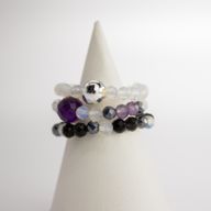 Nymph Spirit Ringset med Ädelstenar – Fullmåne