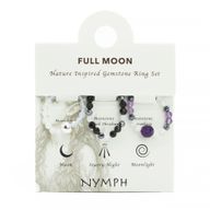Nymph Spirit Ringset med Ädelstenar – Fullmåne
