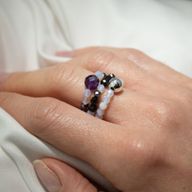 Nymph Spirit Ringset med Ädelstenar – Fullmåne