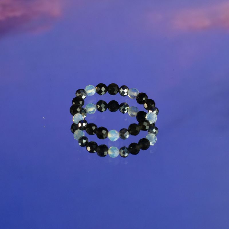 Nymph Spirit Ringset med Ädelstenar – Fullmåne