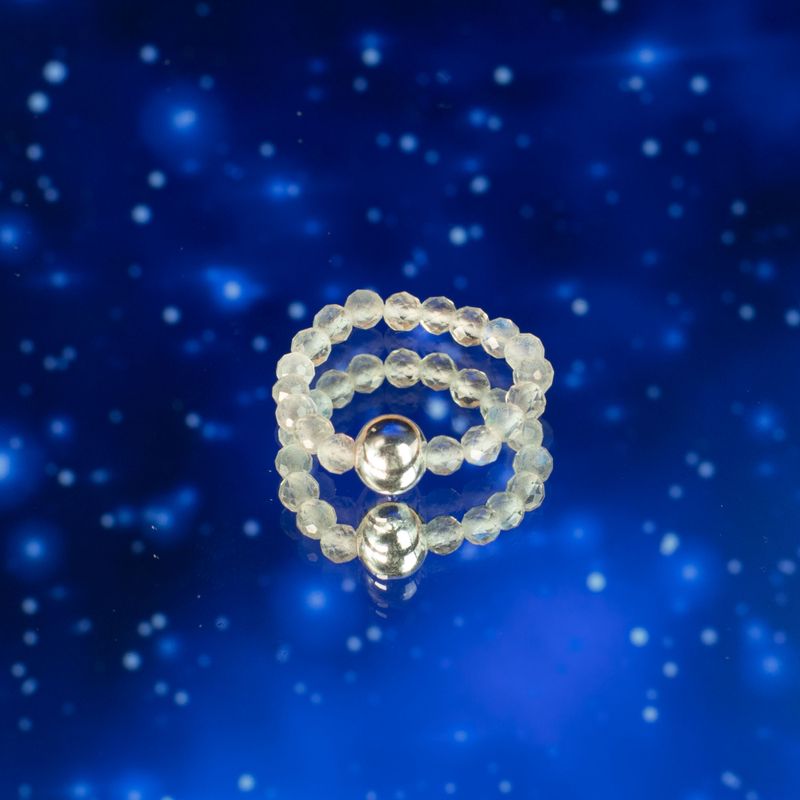 Nymph Spirit Ringset med Ädelstenar – Norrsken