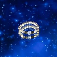 Nymph Spirit Ringset med Ädelstenar – Norrsken