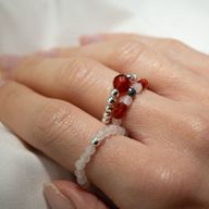 Nymph Spirit Ringset med Ädelstenar - Kärlek & Flamma